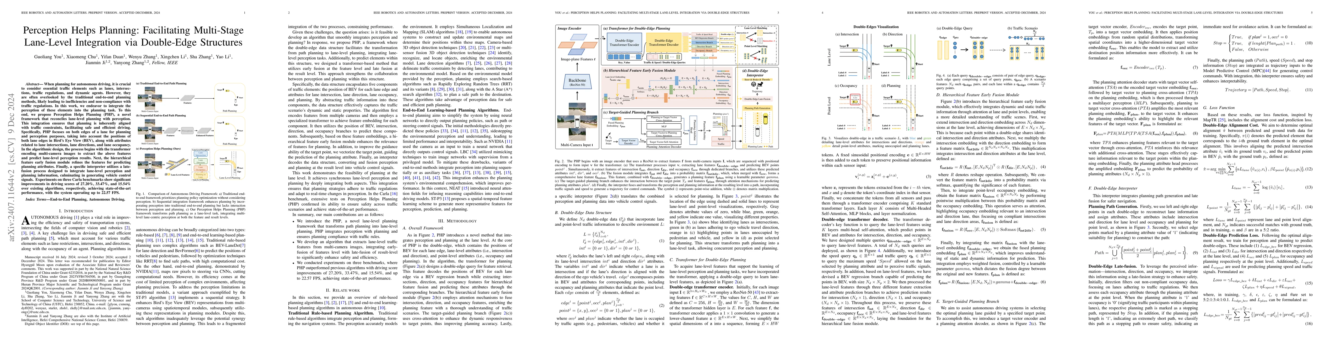 Thumbnail for Perception Helps Planning: Facilitating Multi-Stage Lane-Level
  Integration via Double-Edge Structures