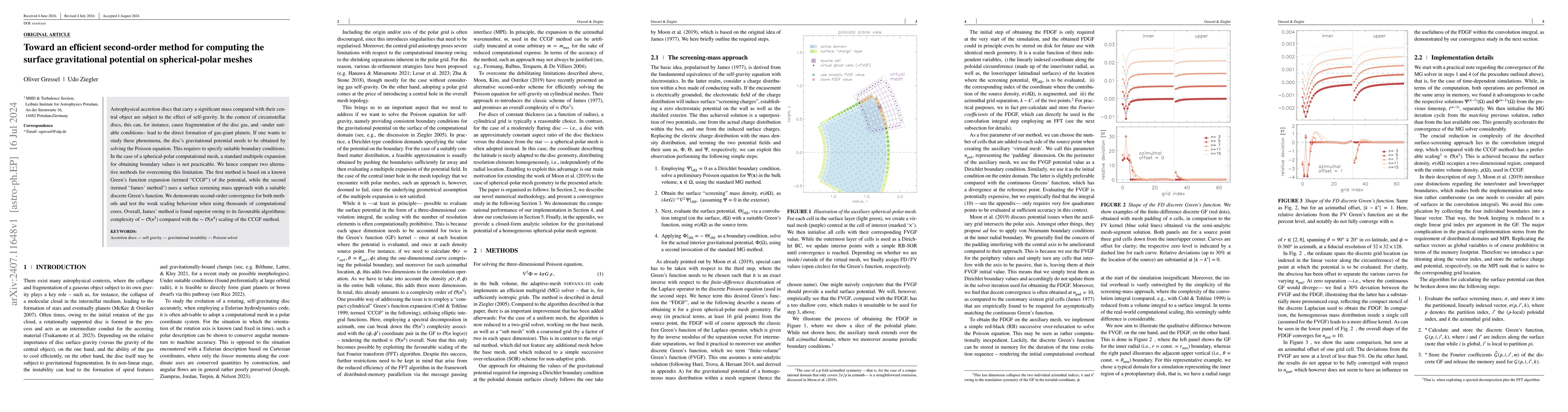 Thumbnail for Toward an efficient second-order method for computing the surface
  gravitational potential on spherical-polar meshes