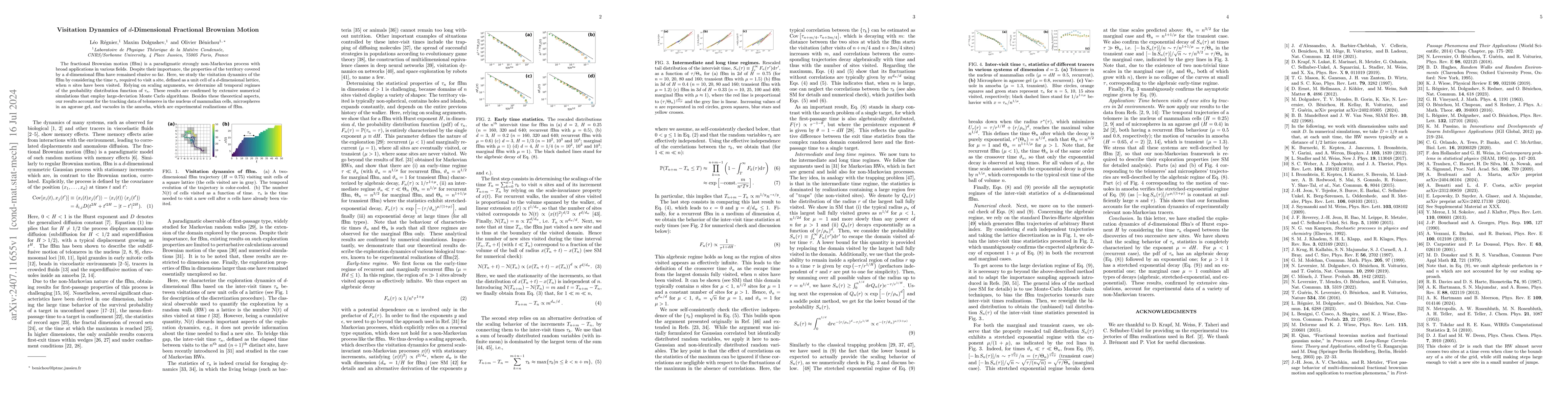 Thumbnail for Visitation Dynamics of $d$-Dimensional Fractional Brownian Motion