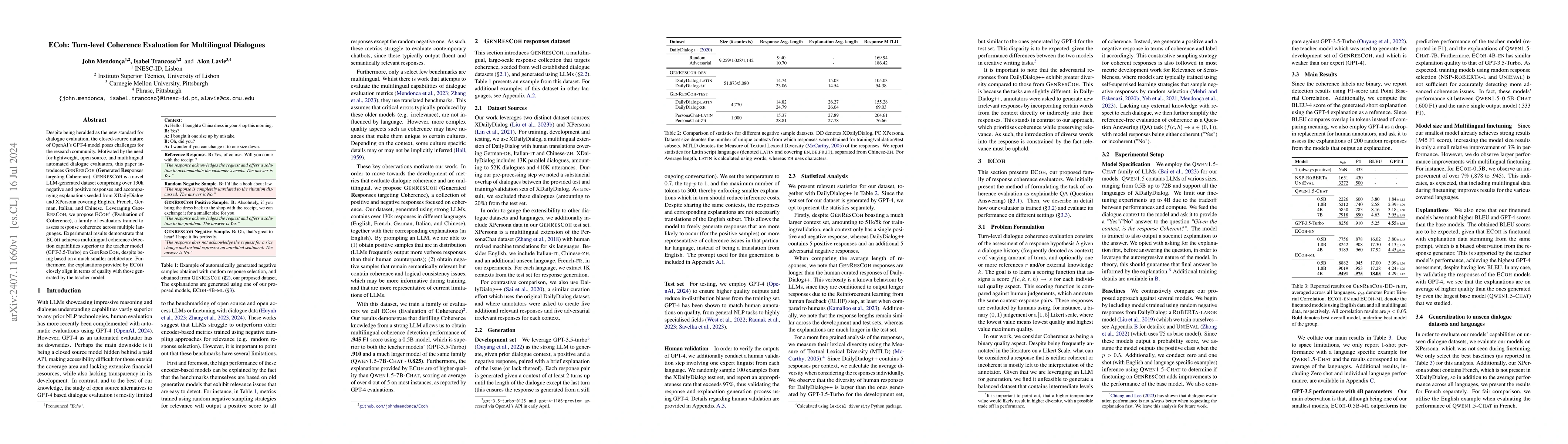 Thumbnail for ECoh: Turn-level Coherence Evaluation for Multilingual Dialogues