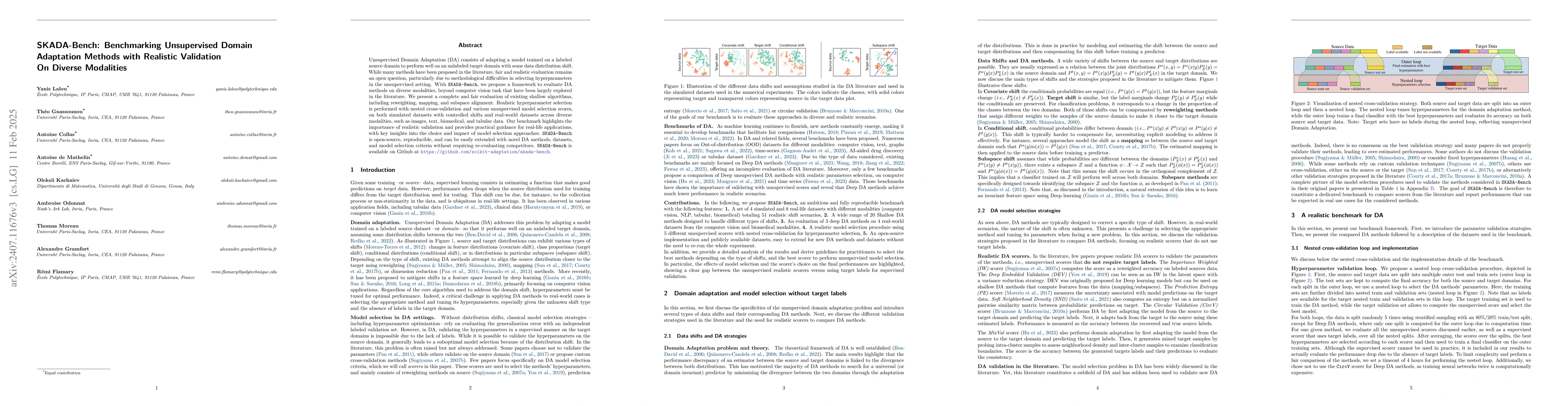 Thumbnail for SKADA-Bench: Benchmarking Unsupervised Domain Adaptation Methods with
  Realistic Validation