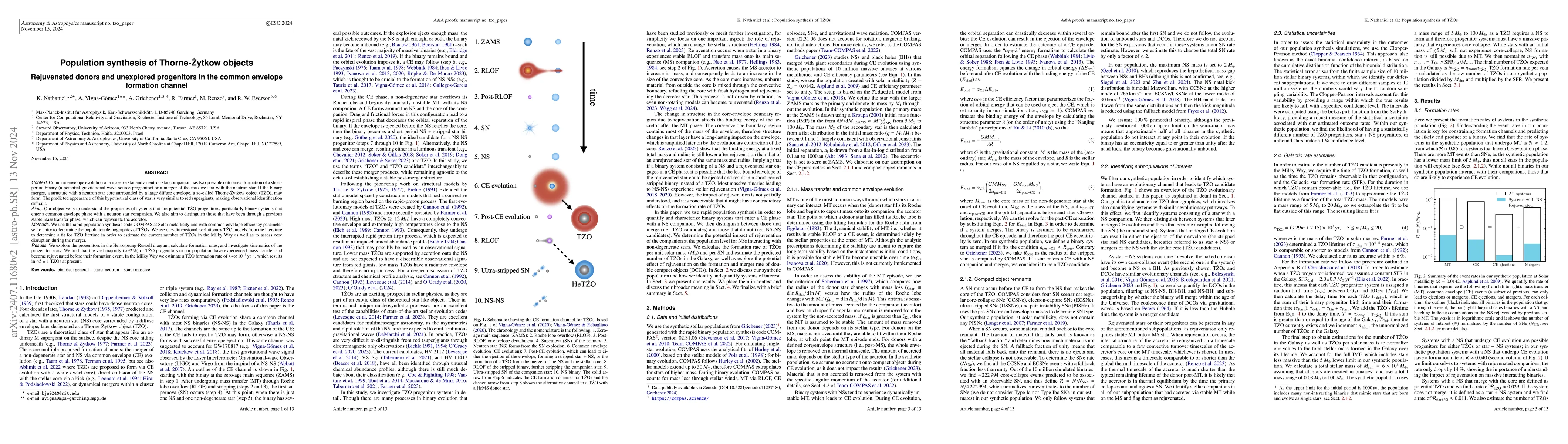 Thumbnail for Population synthesis of Thorne-Żytkow objects: Rejuvenated donors and
  unexplored progenitors in the common envelope formation channel