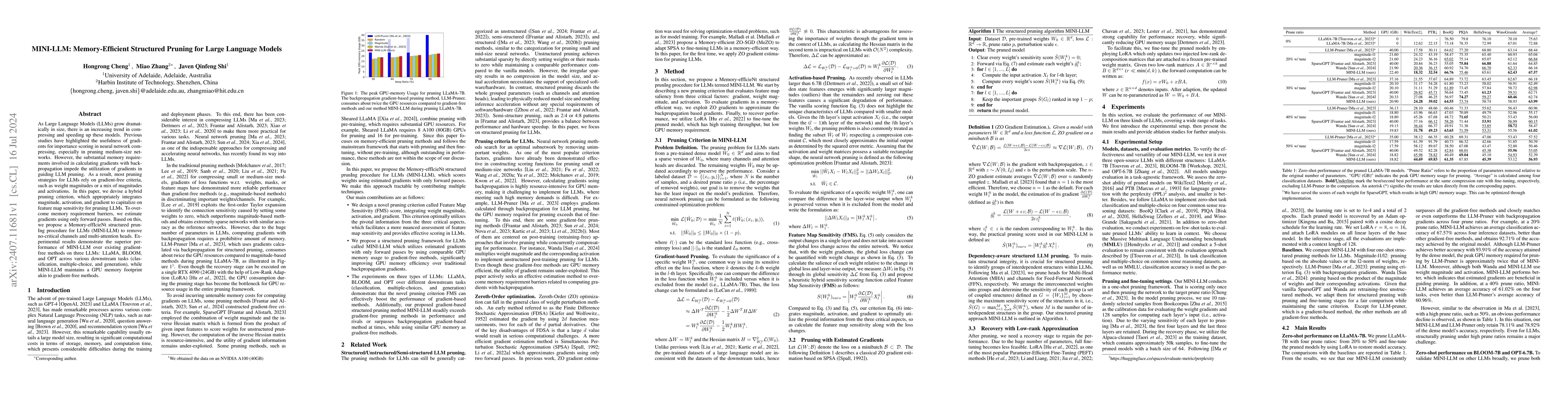 Thumbnail for MINI-LLM: Memory-Efficient Structured Pruning for Large Language Models