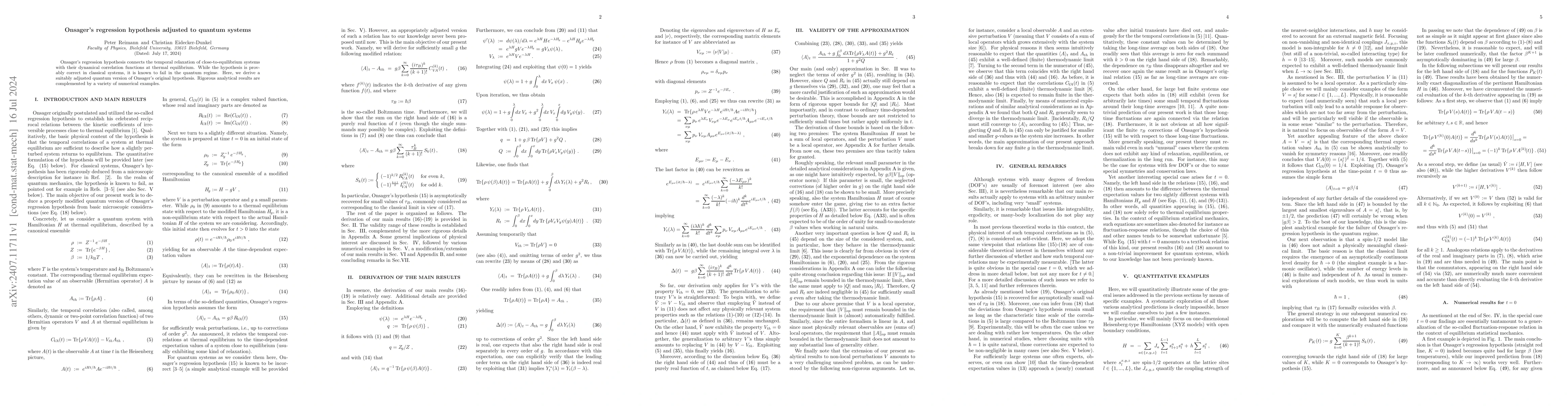 Thumbnail for Onsager's regression hypothesis adjusted to quantum systems