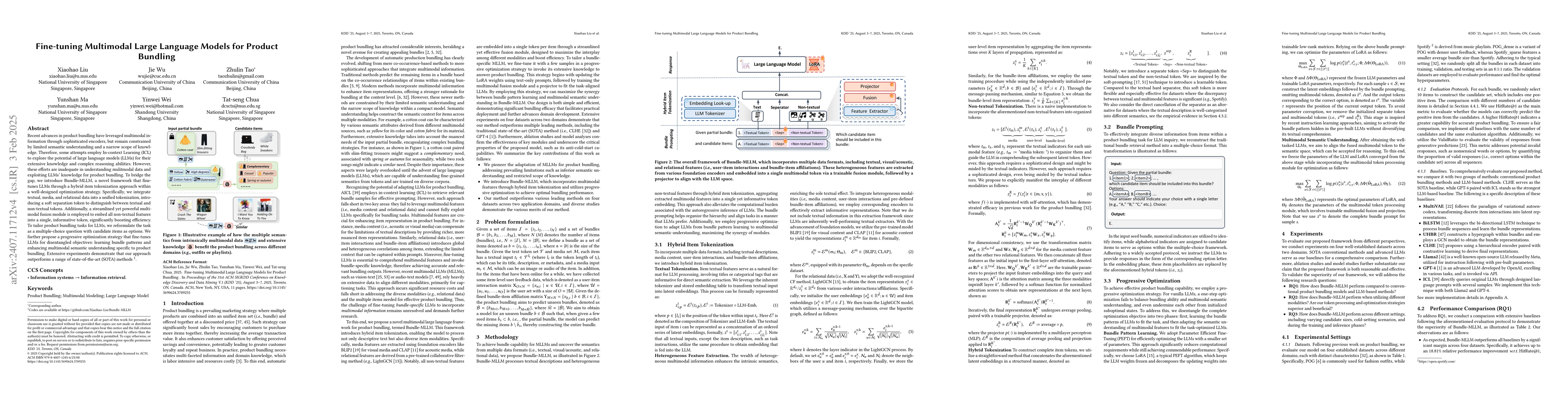 Thumbnail for Fine-tuning Multimodal Large Language Models for Product Bundling