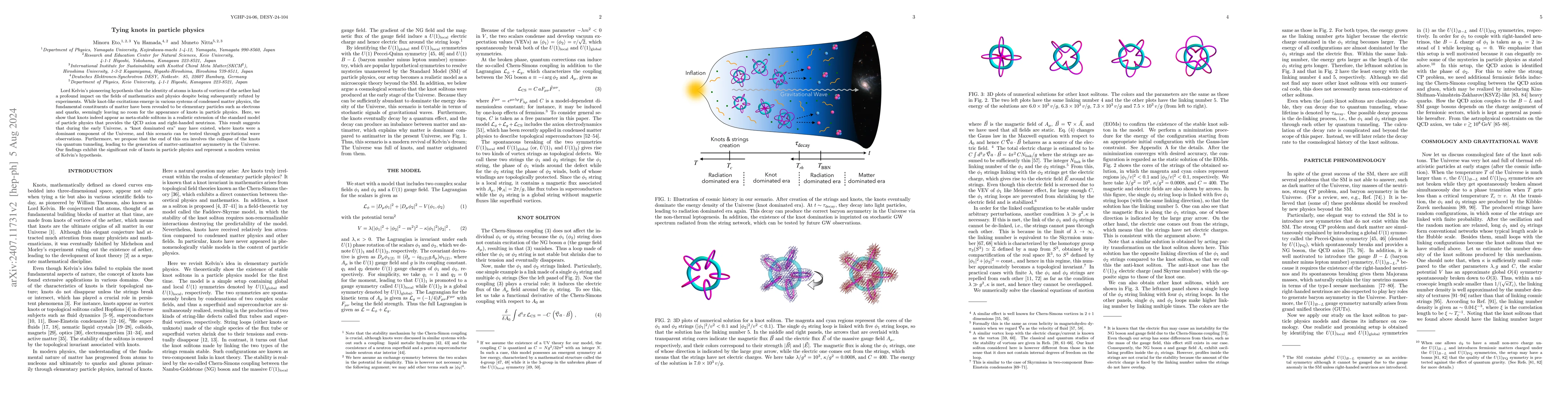 Thumbnail for Tying knots in particle physics