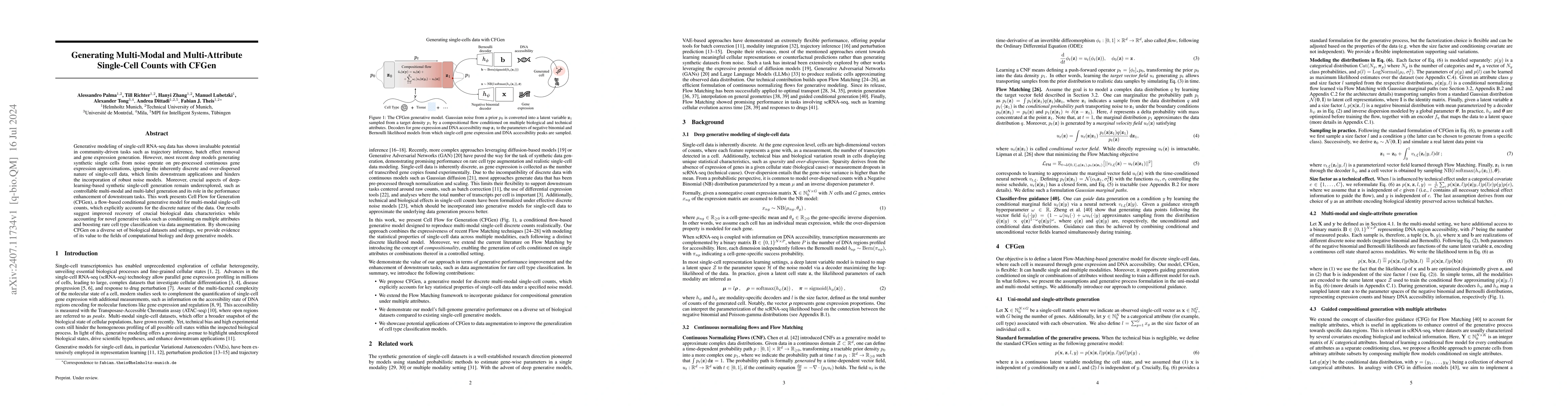 Thumbnail for Generating Multi-Modal and Multi-Attribute Single-Cell Counts with CFGen