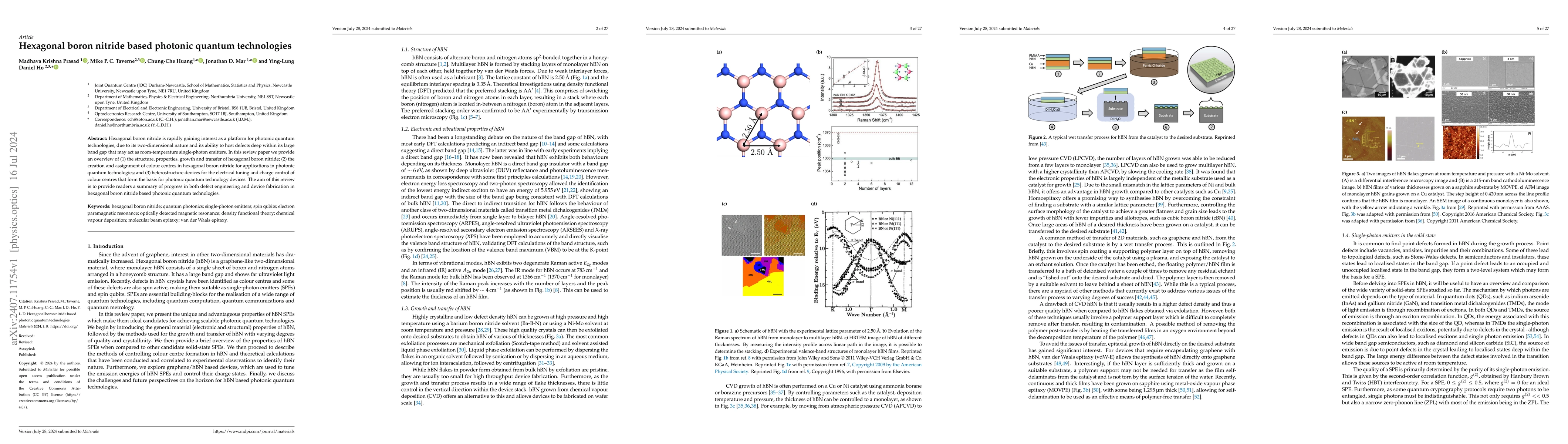 Thumbnail for Hexagonal boron nitride based photonic quantum technologies