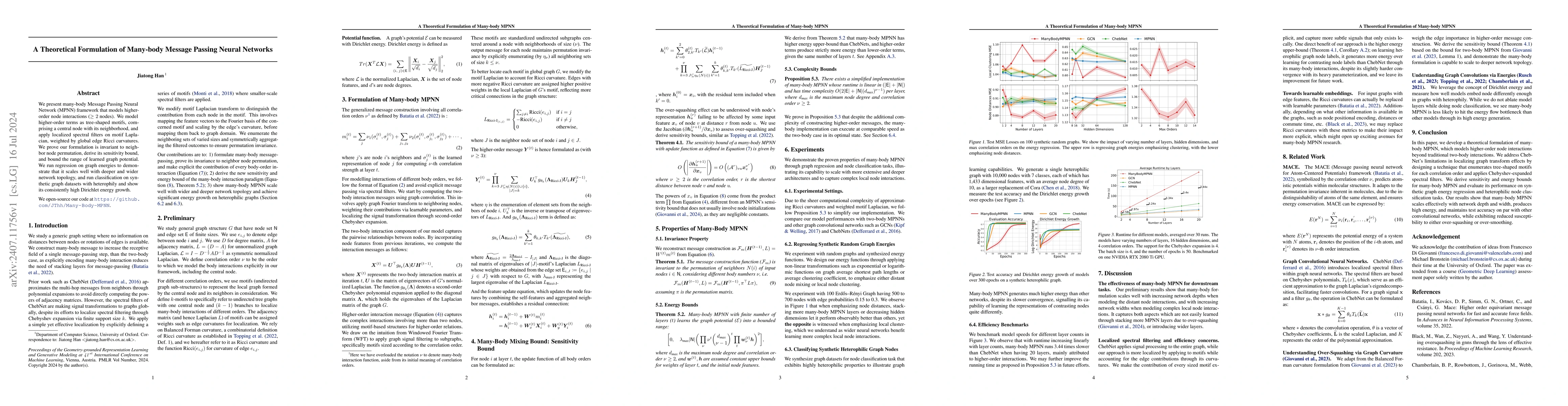 Thumbnail for A Theoretical Formulation of Many-body Message Passing Neural Networks