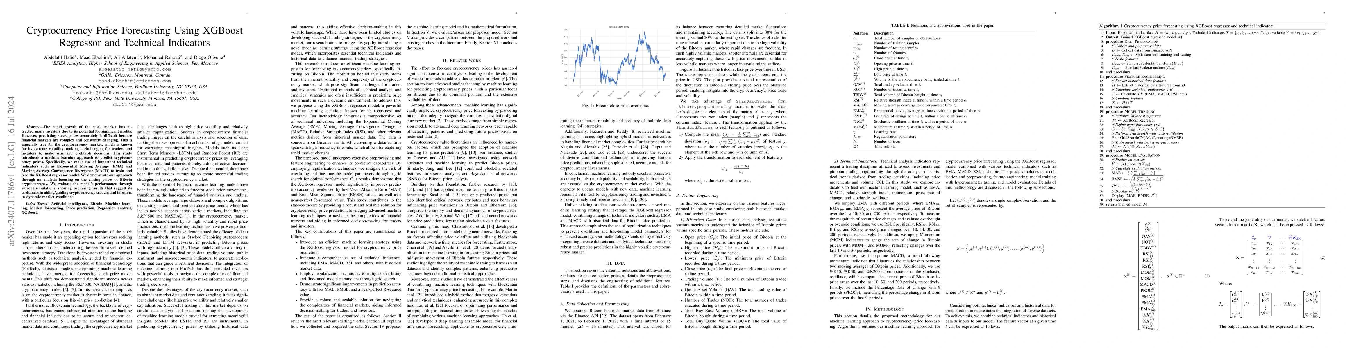 Thumbnail for Cryptocurrency Price Forecasting Using XGBoost Regressor and Technical
  Indicators