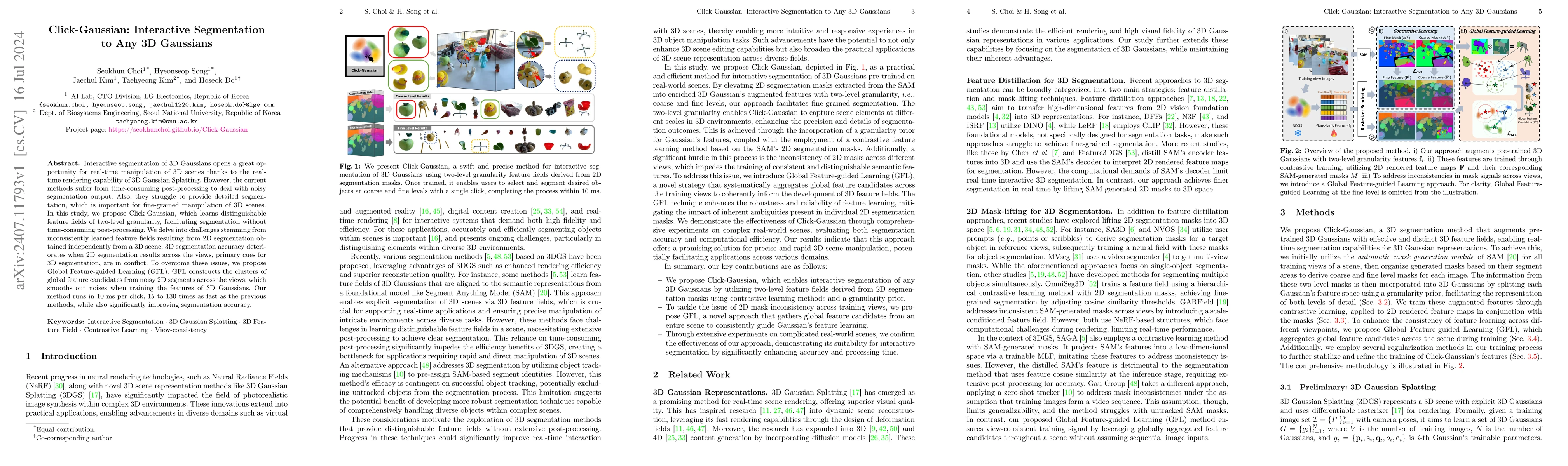 Thumbnail for Click-Gaussian: Interactive Segmentation to Any 3D Gaussians