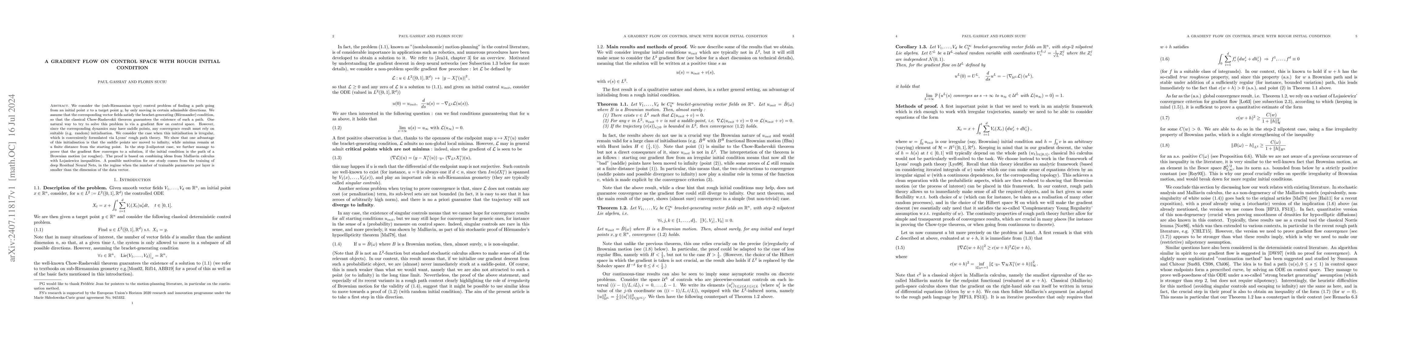 Thumbnail for A gradient flow on control space with rough initial condition