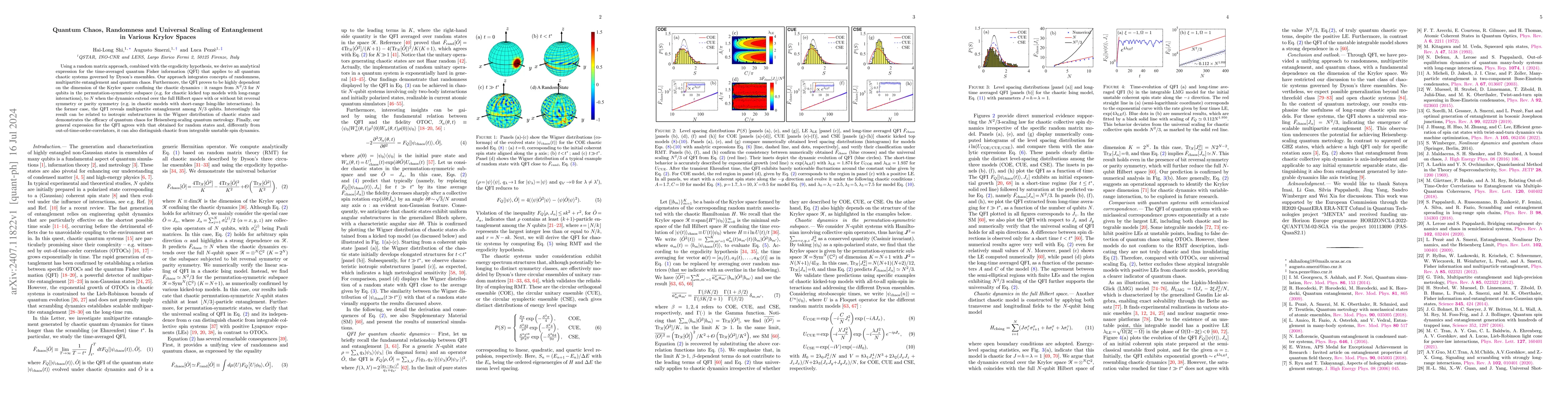 Thumbnail for Quantum Chaos, Randomness and Universal Scaling of Entanglement in
  Various Krylov Spaces