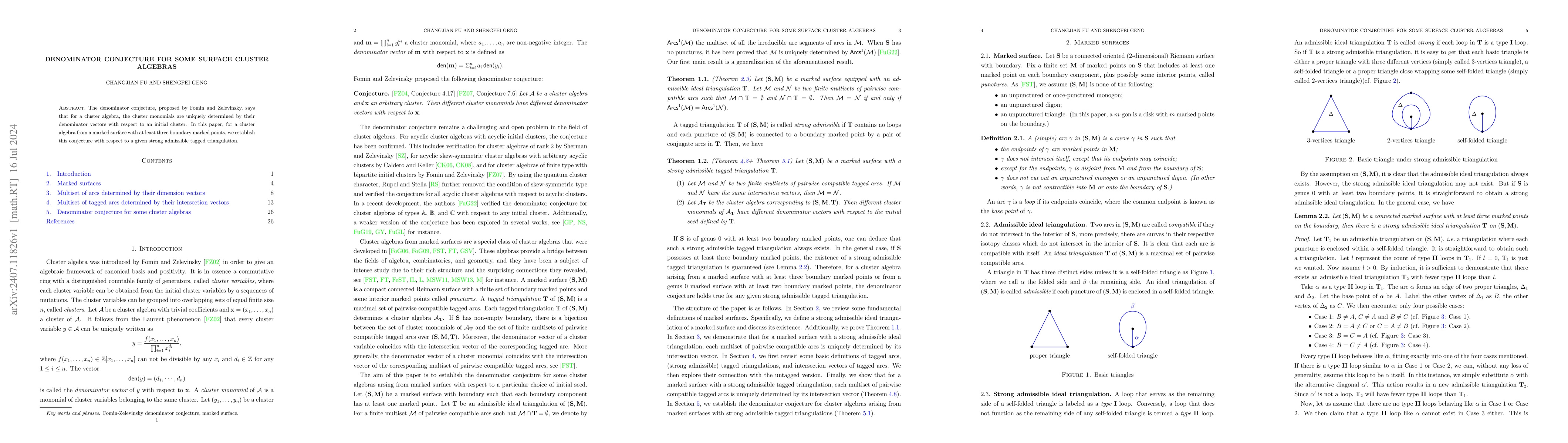 Thumbnail for Denominator conjecture for some surface cluster algebras