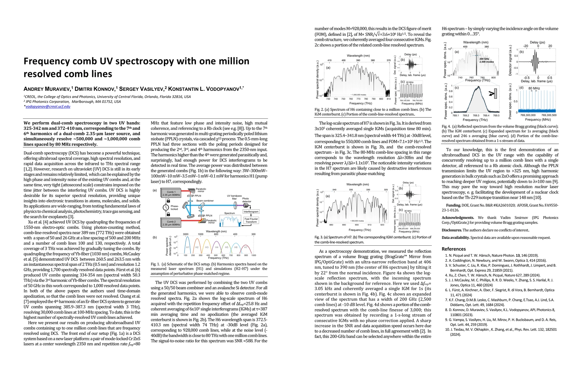 Thumbnail for Frequency comb UV spectroscopy with one million resolved comb lines