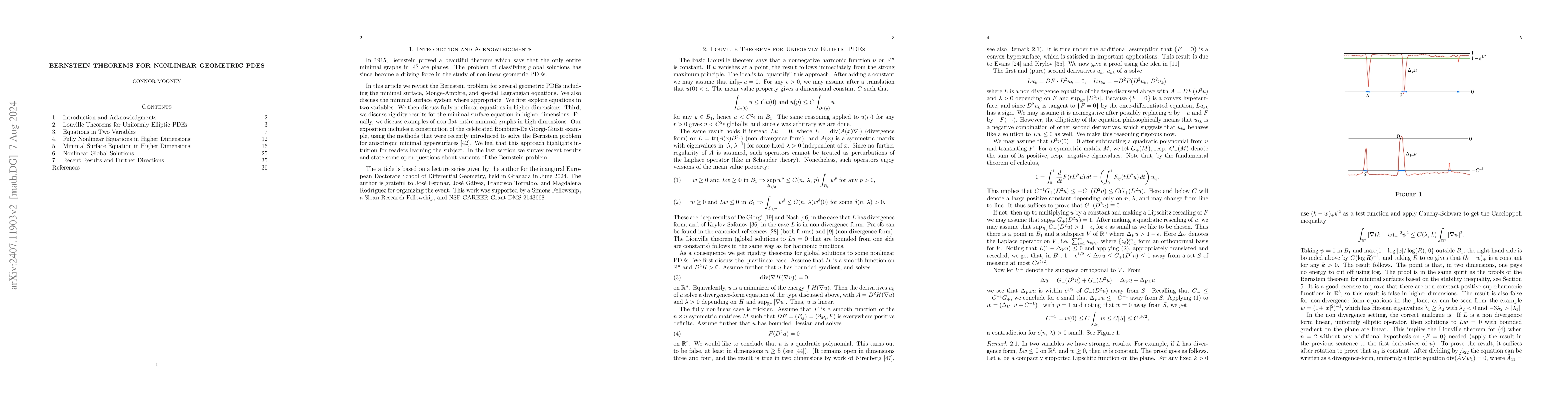 Thumbnail for Bernstein theorems for nonlinear geometric PDEs