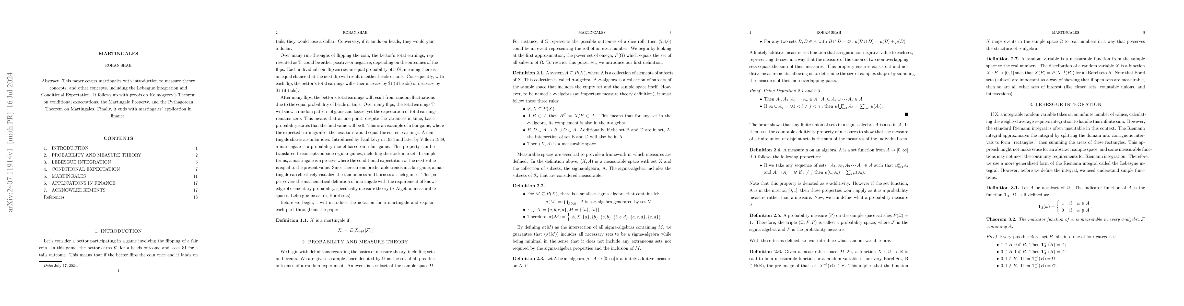 Thumbnail for Introduction to Martingales