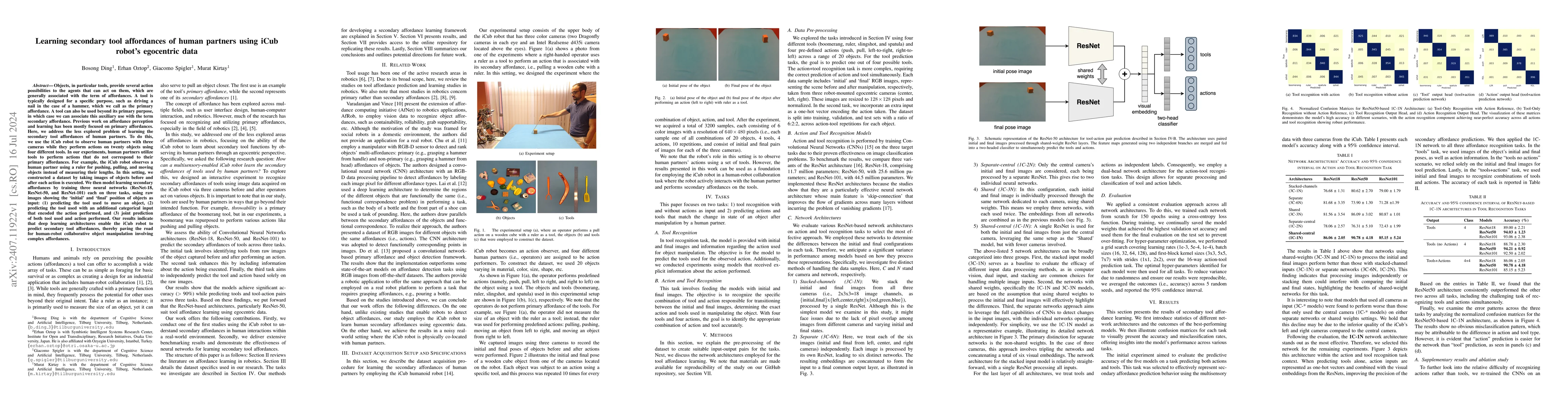 Thumbnail for Learning secondary tool affordances of human partners using iCub robot's
  egocentric data
