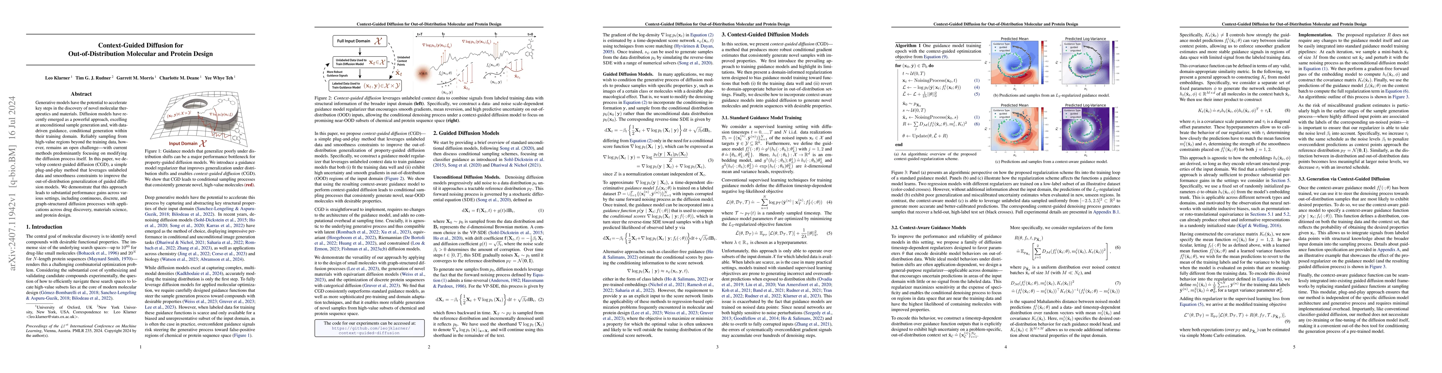Thumbnail for Context-Guided Diffusion for Out-of-Distribution Molecular and Protein
  Design