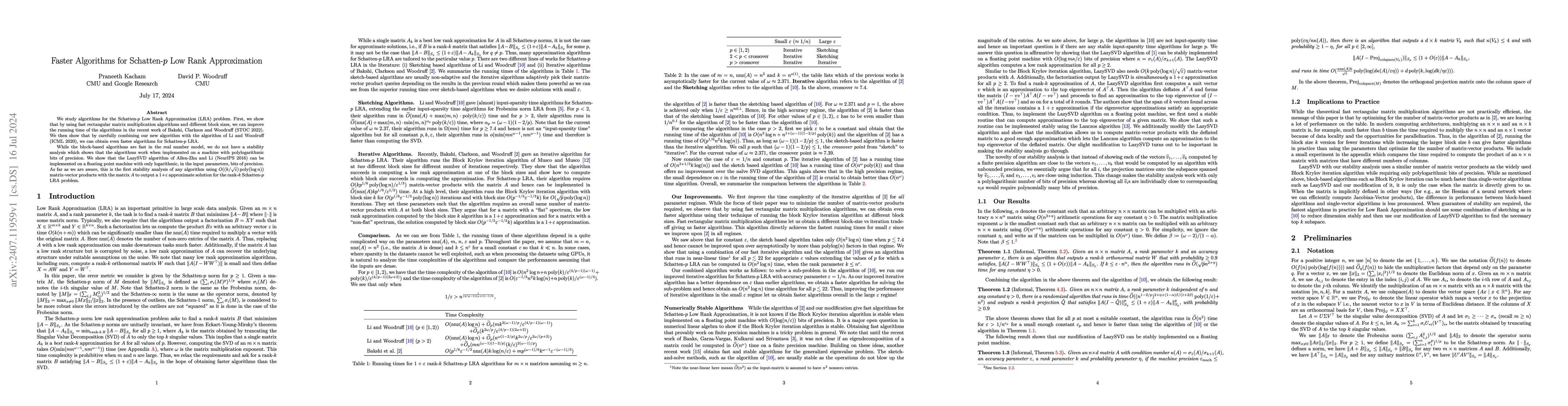 Thumbnail for Faster Algorithms for Schatten-p Low Rank Approximation
