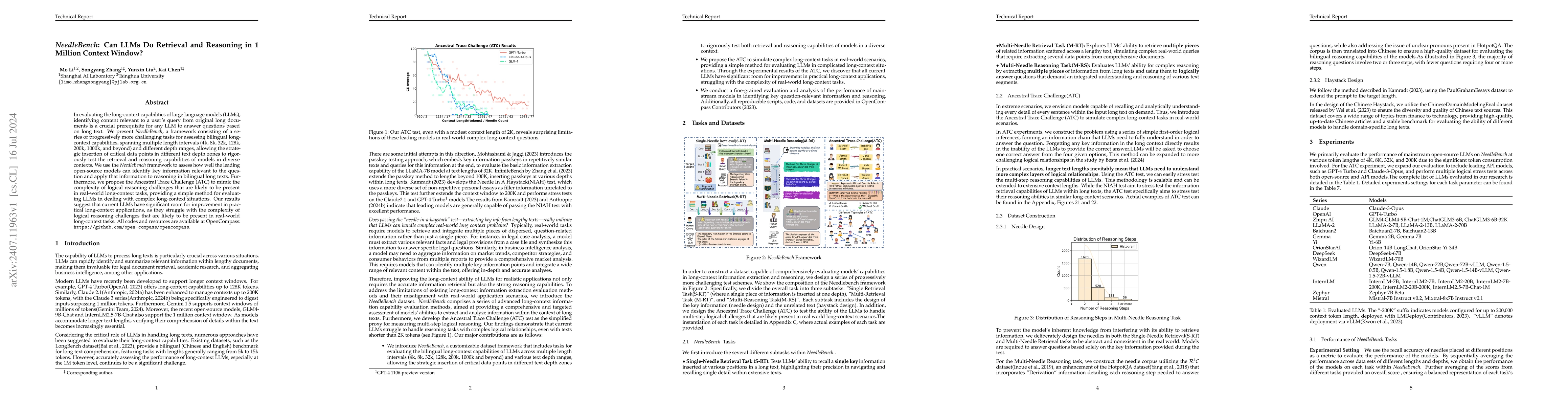 Thumbnail for NeedleBench: Can LLMs Do Retrieval and Reasoning in 1 Million Context
  Window?