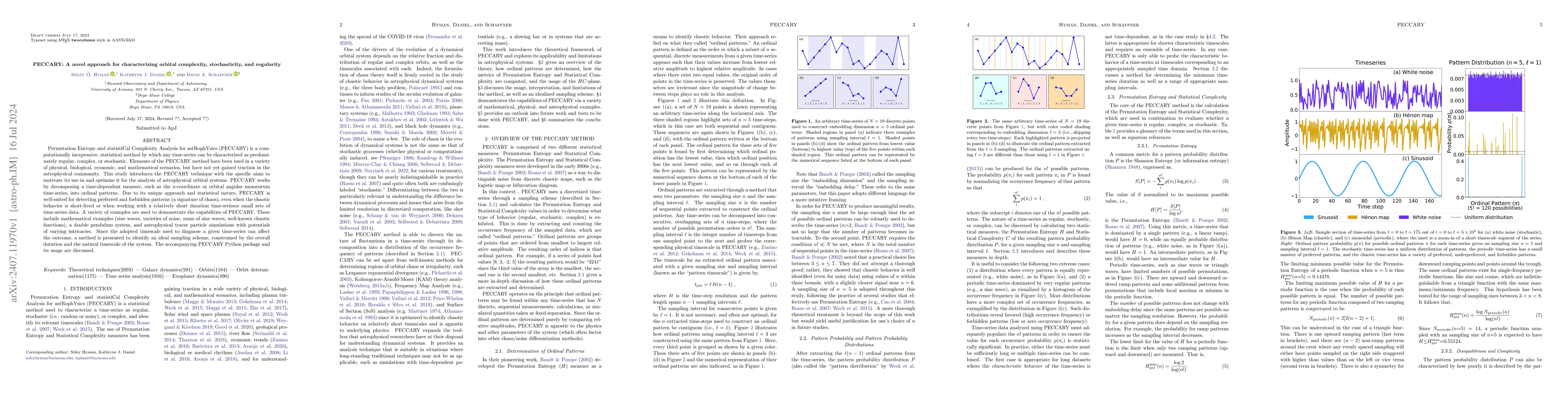 Thumbnail for PECCARY: A novel approach for characterizing orbital complexity,
  stochasticity, and regularity