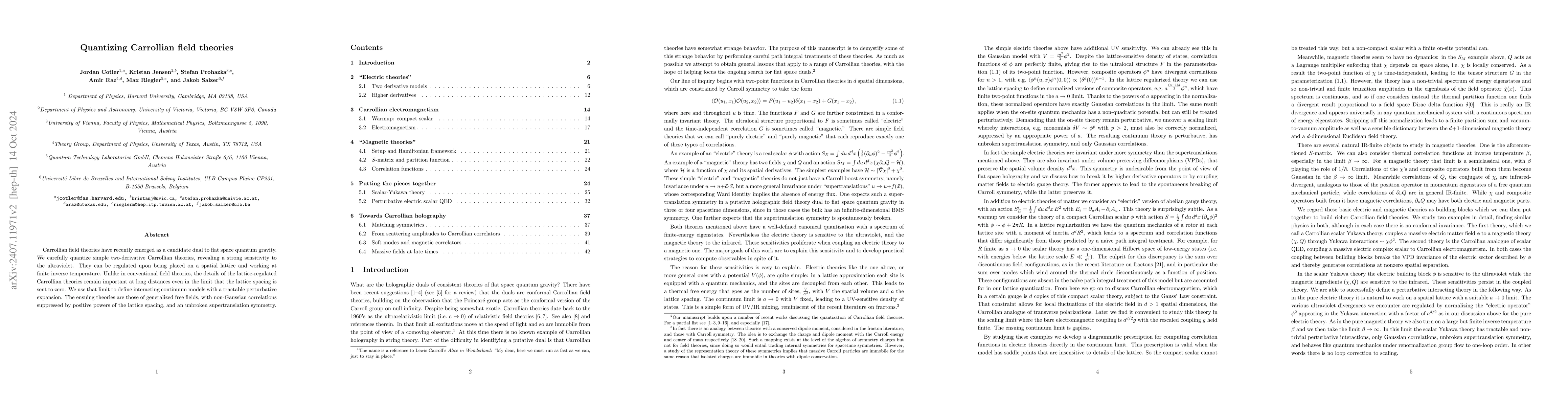 Thumbnail for Quantizing Carrollian field theories