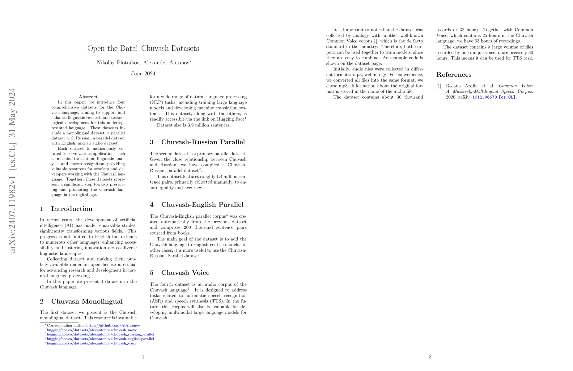 Thumbnail for Open the Data! Chuvash Datasets