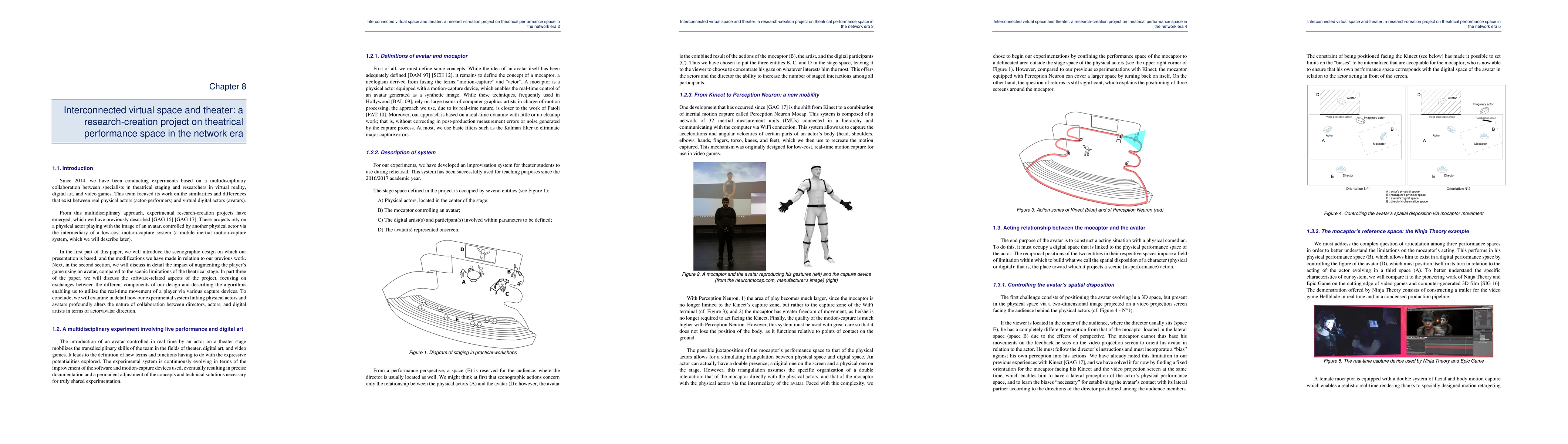 Thumbnail for Interconnected virtual space and Theater. Practice as research on
  theater stage in the era of the network