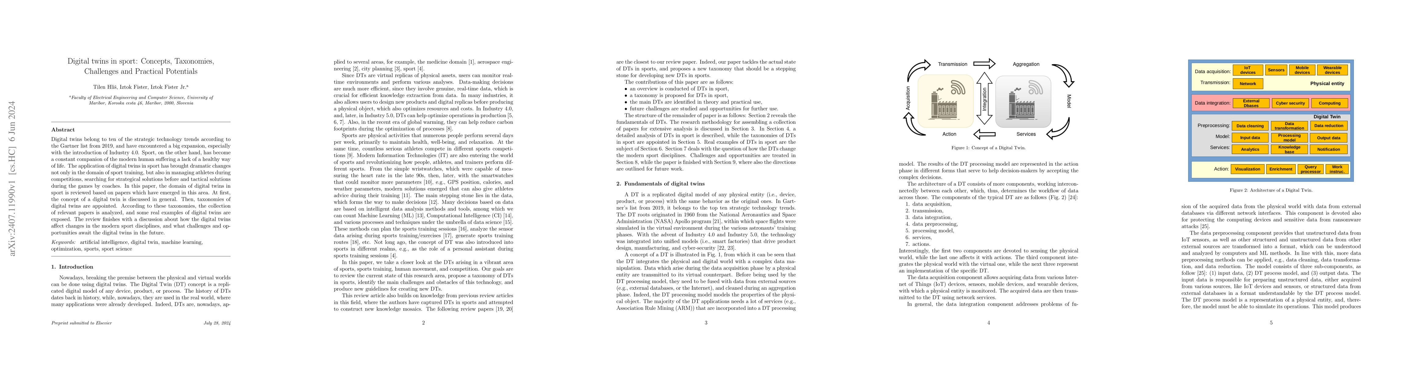 Thumbnail for Digital twins in sport: Concepts, Taxonomies, Challenges and Practical
  Potentials