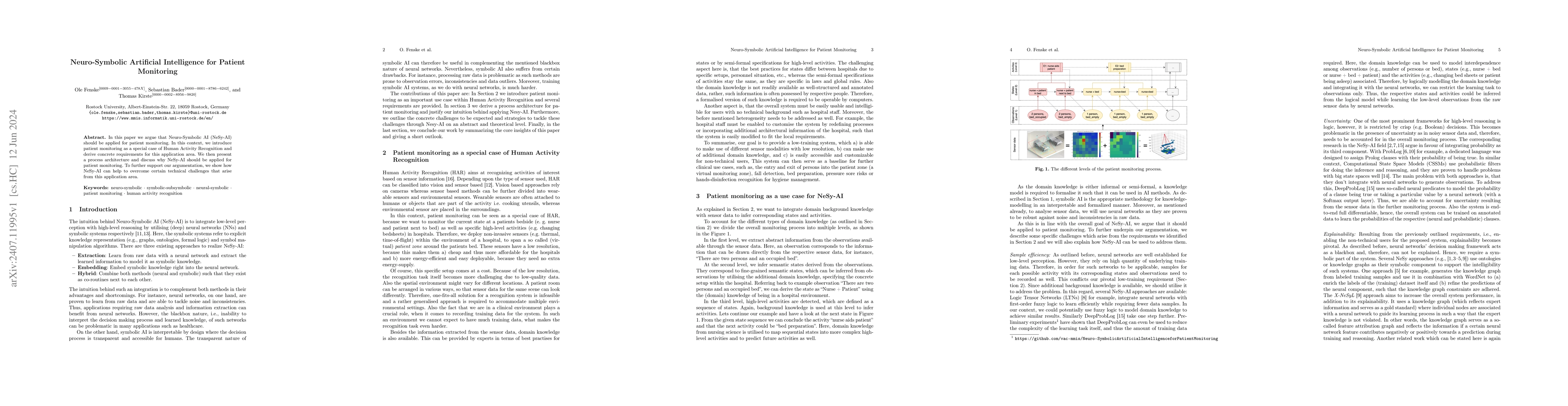 Thumbnail for Neuro-Symbolic Artificial Intelligence for Patient Monitoring