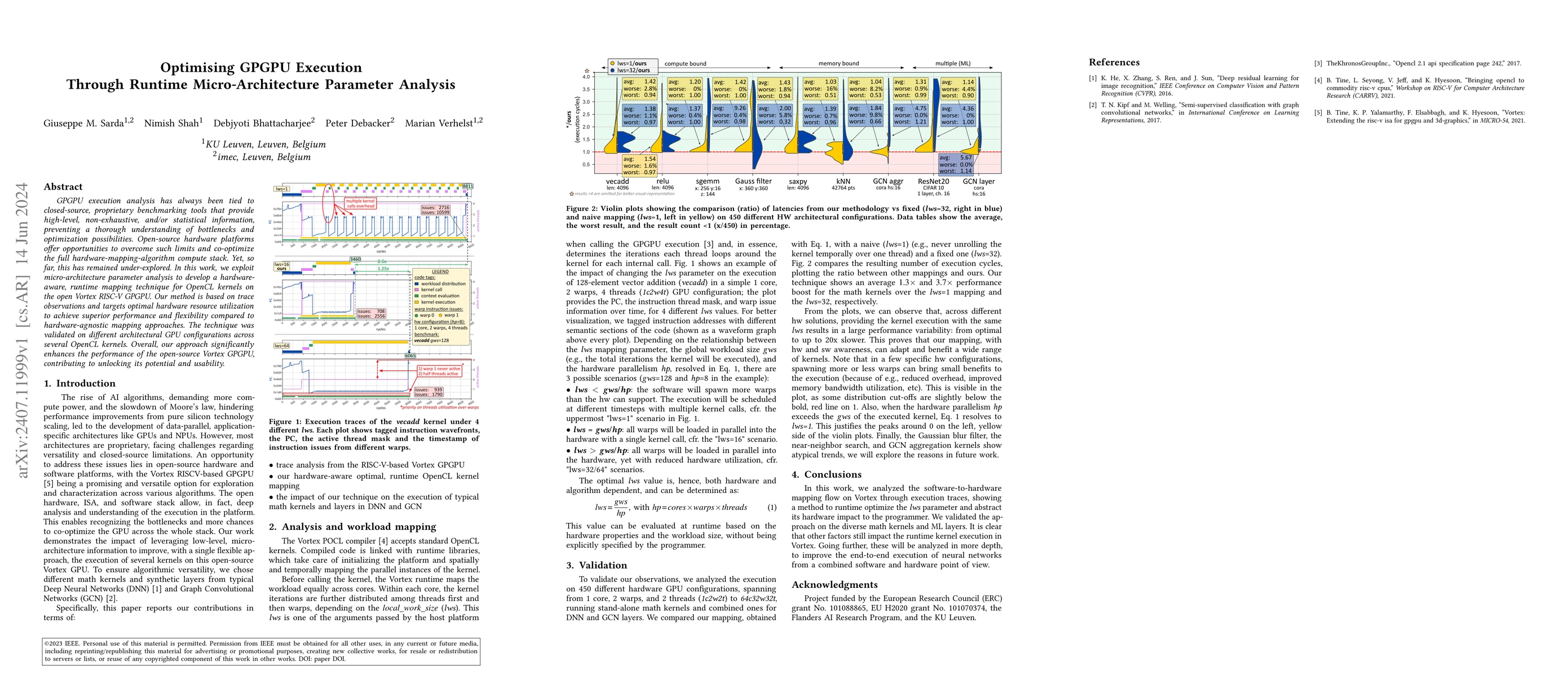 Thumbnail for Optimising GPGPU Execution Through Runtime Micro-Architecture Parameter
  Analysis