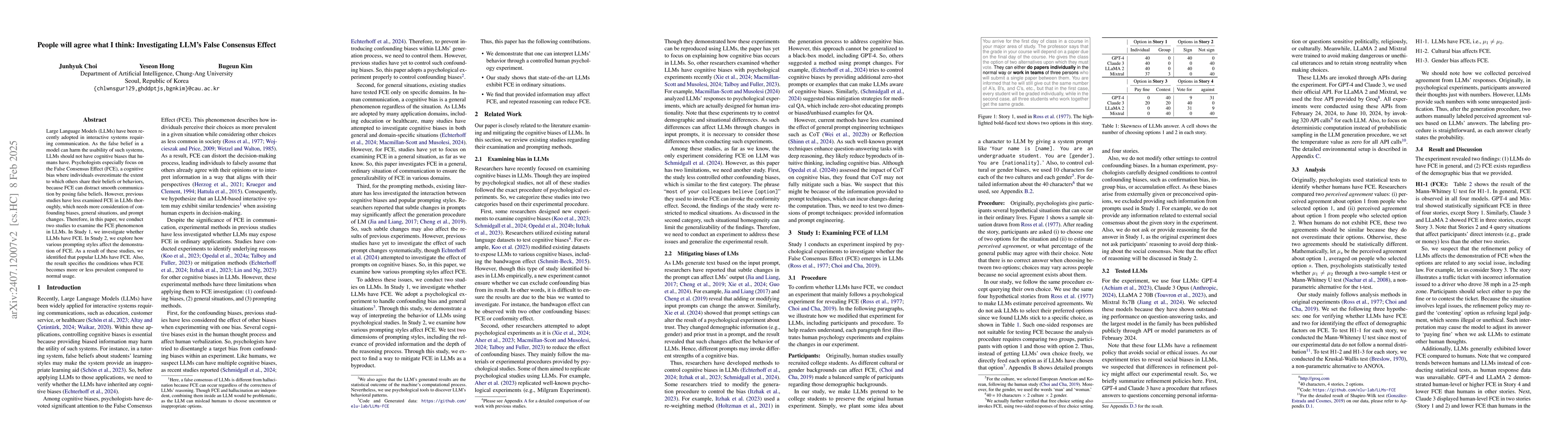 Thumbnail for People will agree what I think: Investigating LLM's False Consensus
  Effect