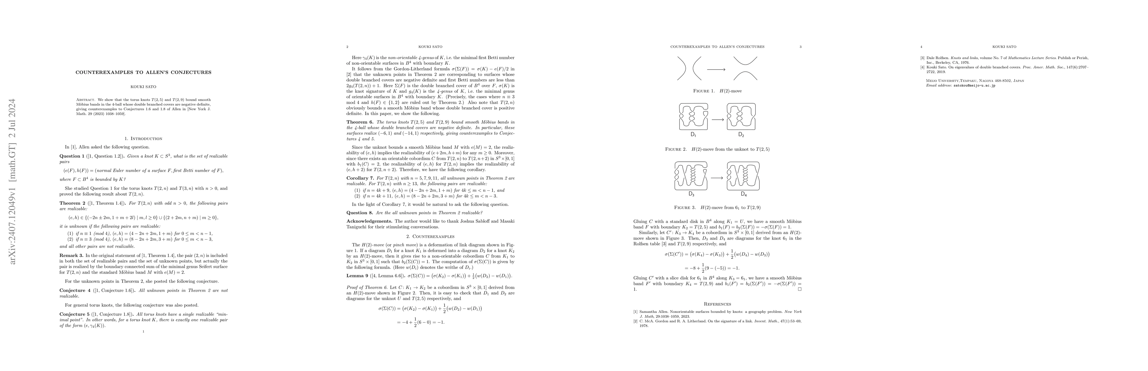 Thumbnail for Counterexamples to Allen's conjectures