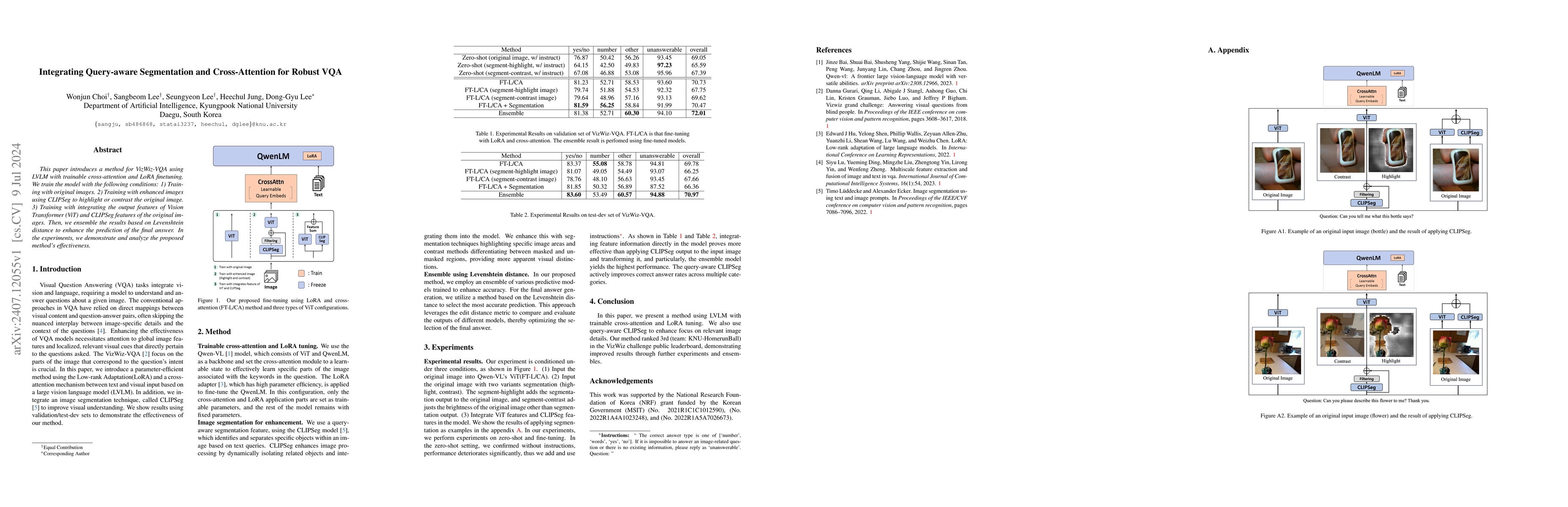 Thumbnail for Integrating Query-aware Segmentation and Cross-Attention for Robust VQA