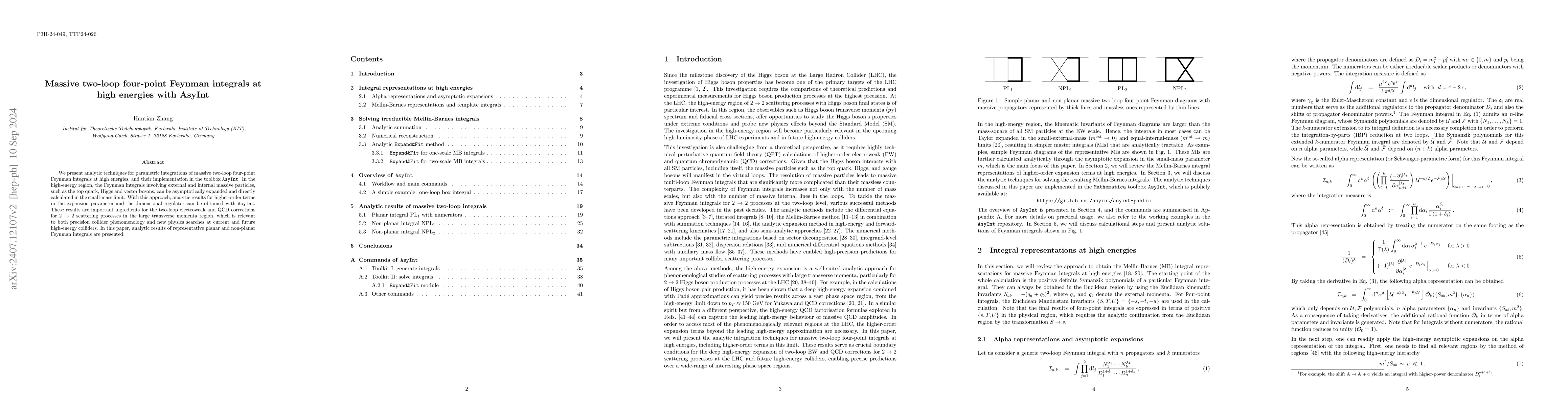 Thumbnail for Massive two-loop four-point Feynman integrals at high energies with
  AsyInt
