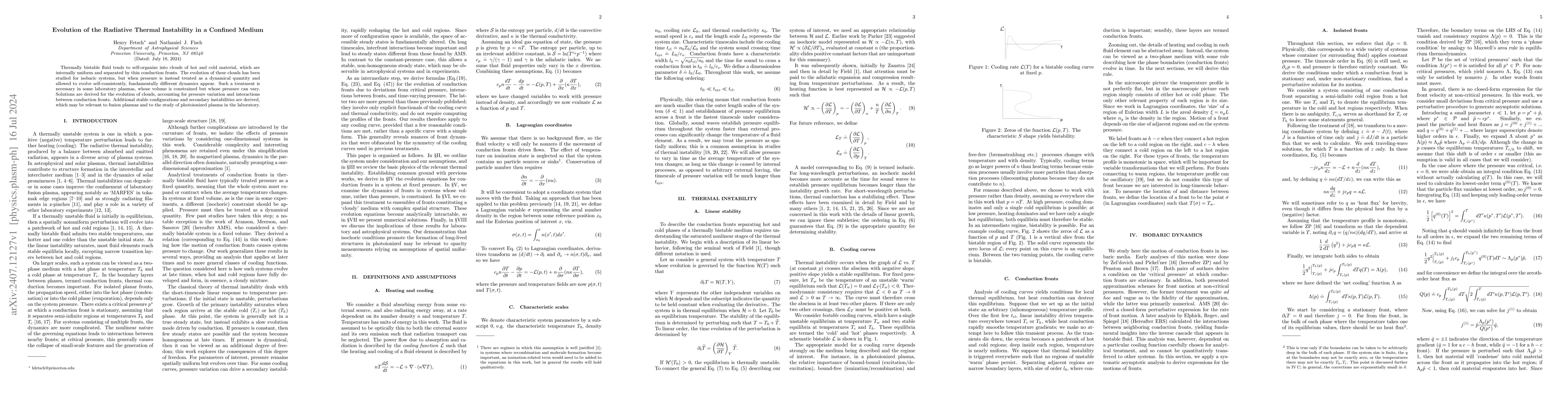 Thumbnail for Evolution of the Radiative Thermal Instability in a Confined Medium