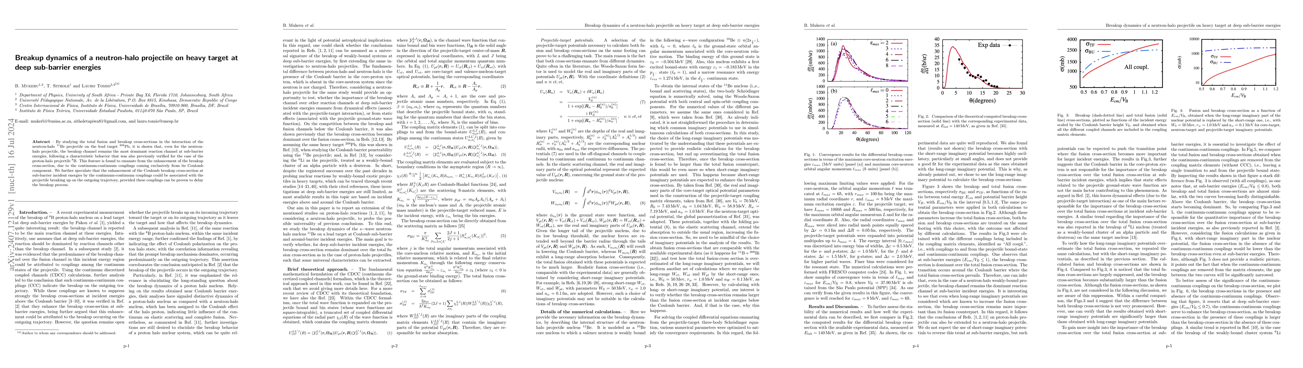 Thumbnail for Breakup dynamics of a neutron-halo projectile on heavy target at deep
  sub-barrier energies