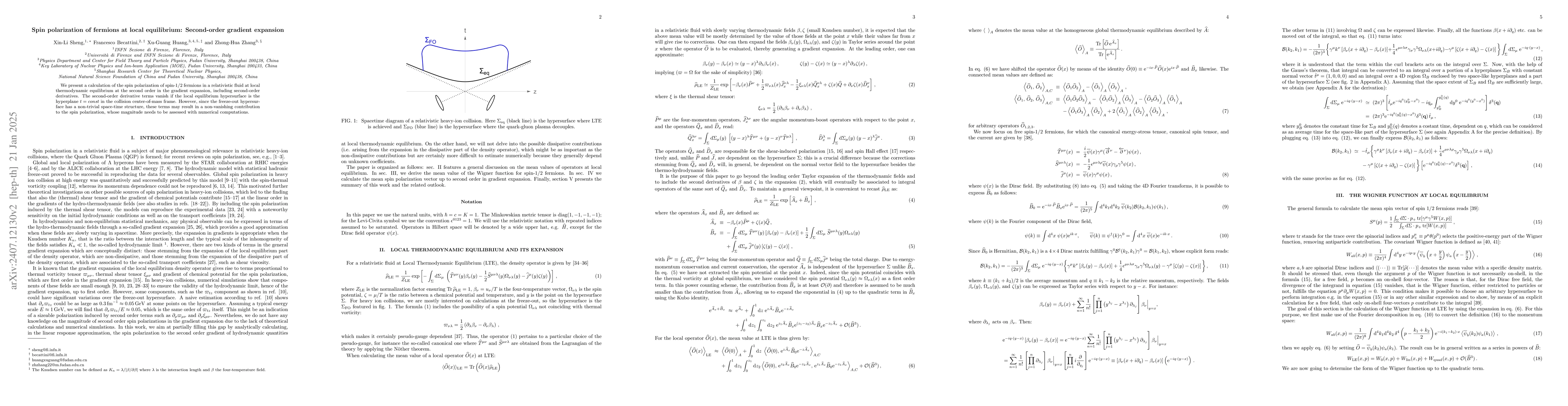 Thumbnail for Spin polarization of fermions at local equilibrium: Second-order
  gradient expansion