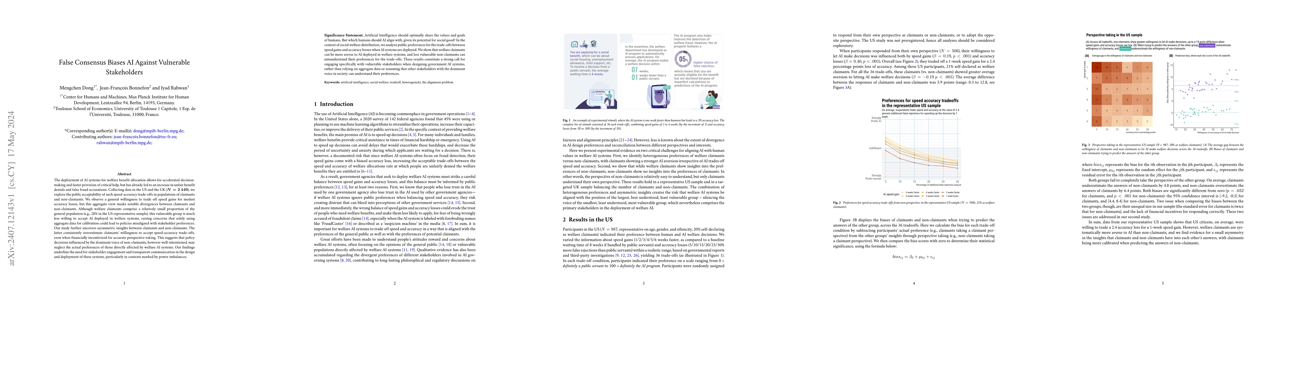 Thumbnail for False consensus biases AI against vulnerable stakeholders