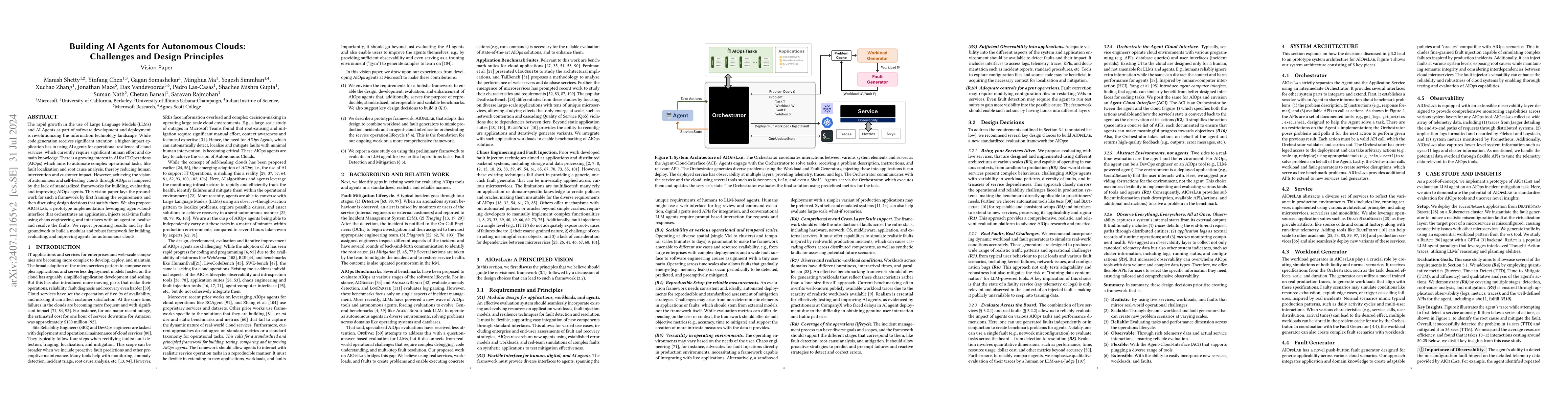 Thumbnail for Building AI Agents for Autonomous Clouds: Challenges and Design
  Principles