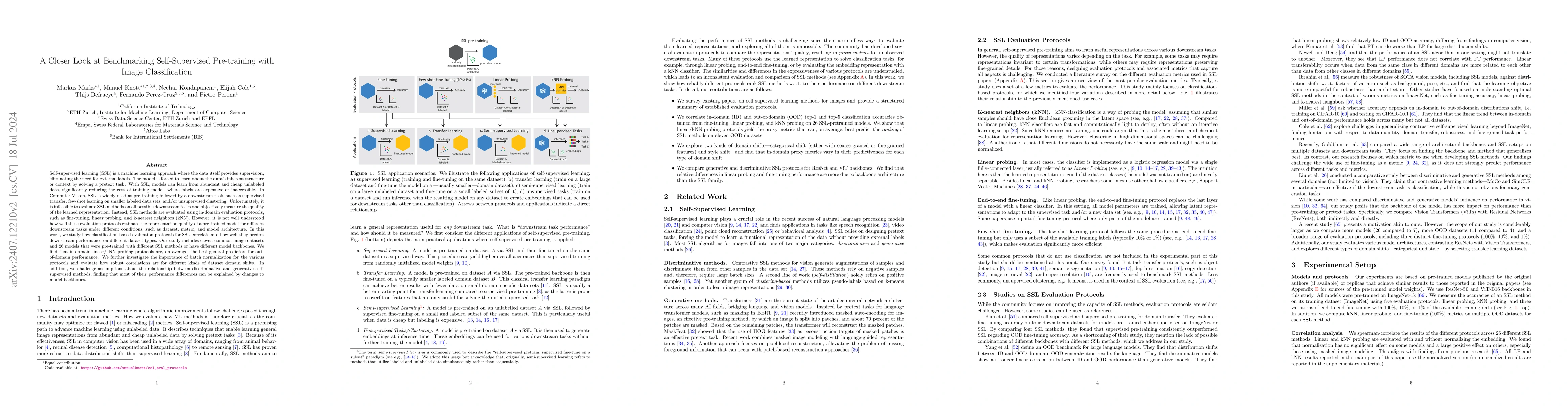 Thumbnail for A Closer Look at Benchmarking Self-Supervised Pre-training with Image
  Classification