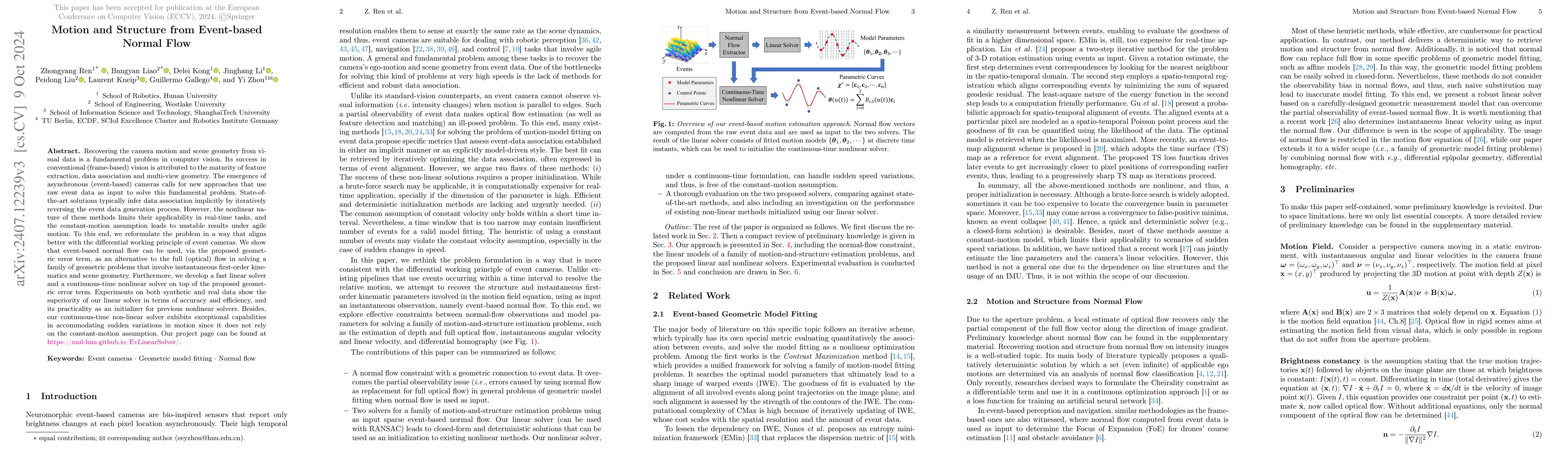 Thumbnail for Motion and Structure from Event-based Normal Flow