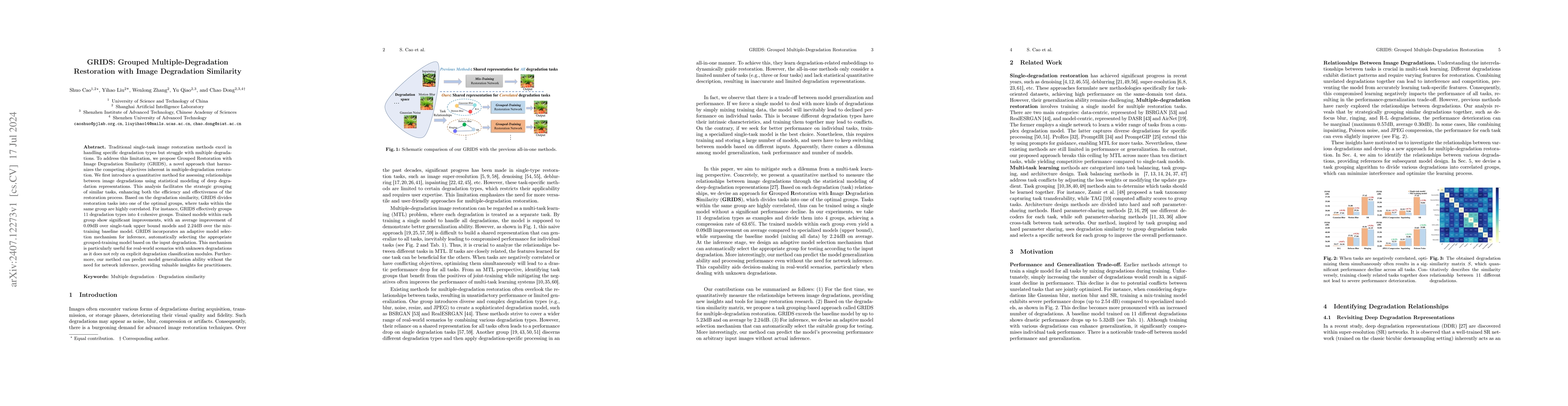 Thumbnail for GRIDS: Grouped Multiple-Degradation Restoration with Image Degradation
  Similarity