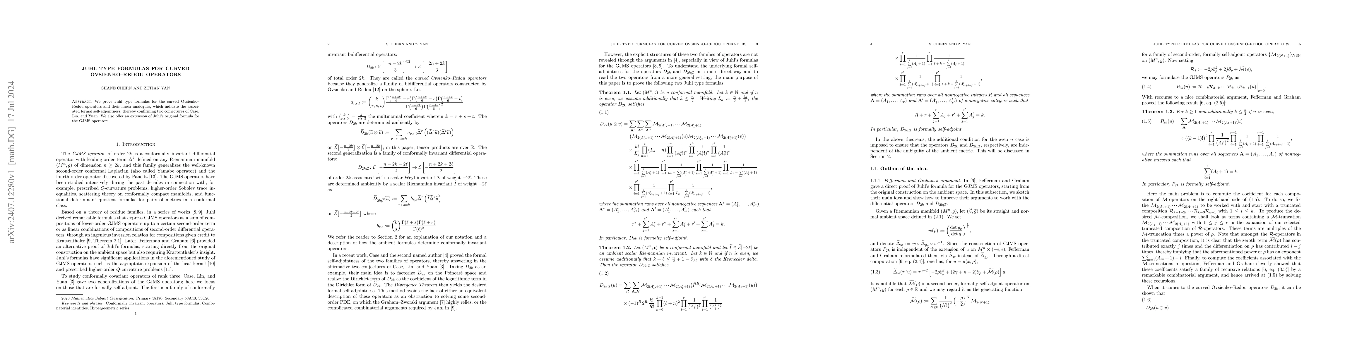 Thumbnail for Juhl type formulas for curved Ovsienko--Redou operators