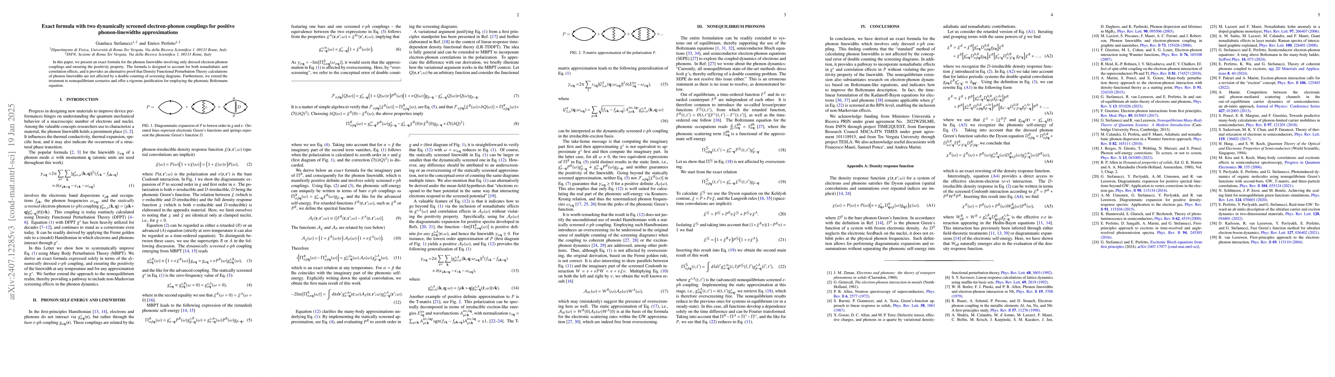 Thumbnail for Exact formula with two dynamically screened electron-phonon couplings
  for positive phonon-linewidths approximations