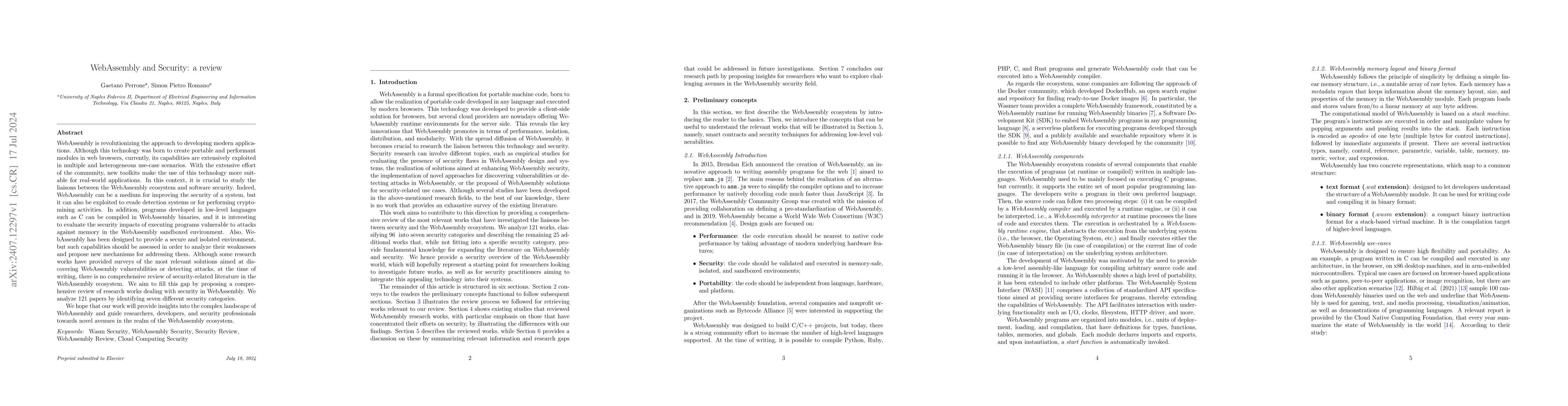 Thumbnail for WebAssembly and Security: a review