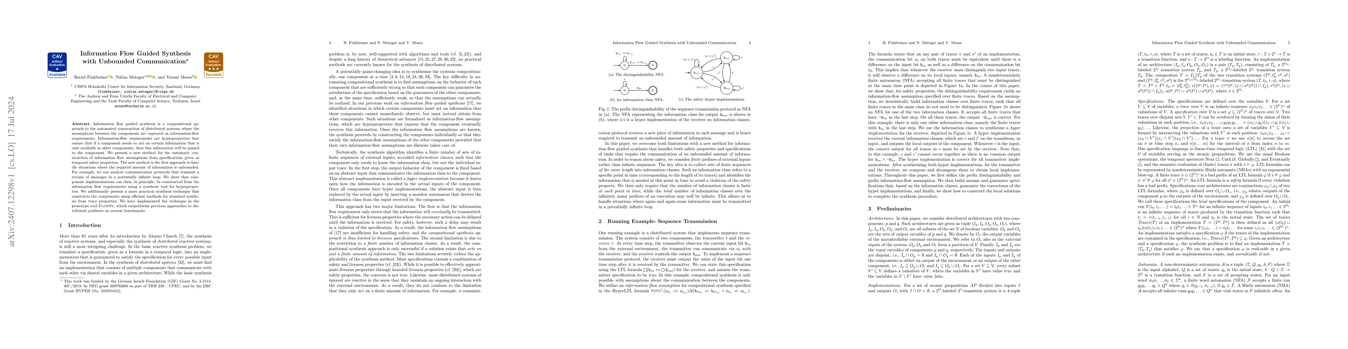 Thumbnail for Information Flow Guided Synthesis with Unbounded Communication