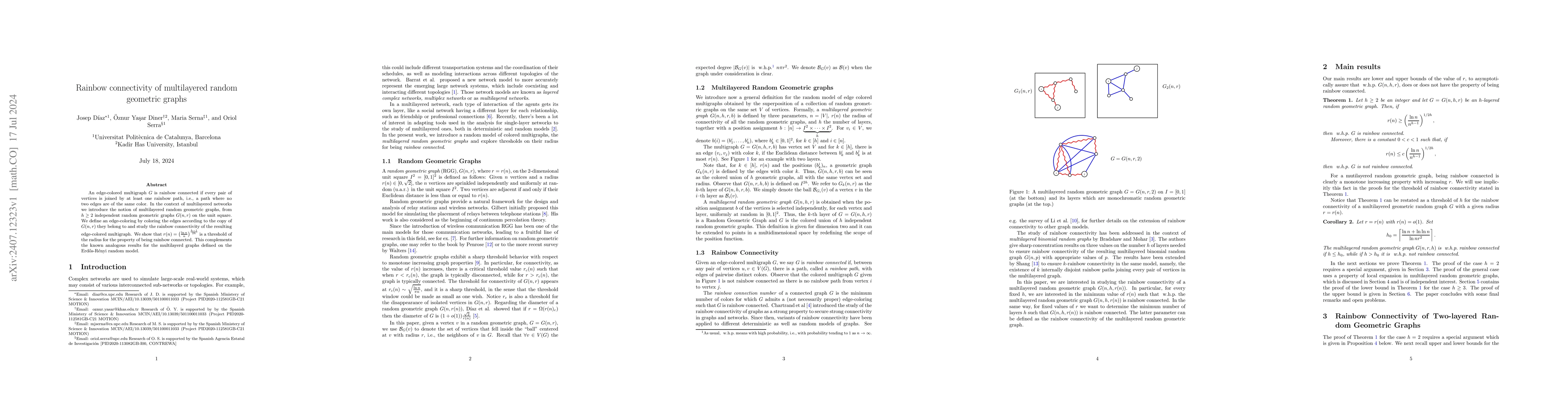 Thumbnail for Rainbow connectivity of multilayered random geometric graphs
