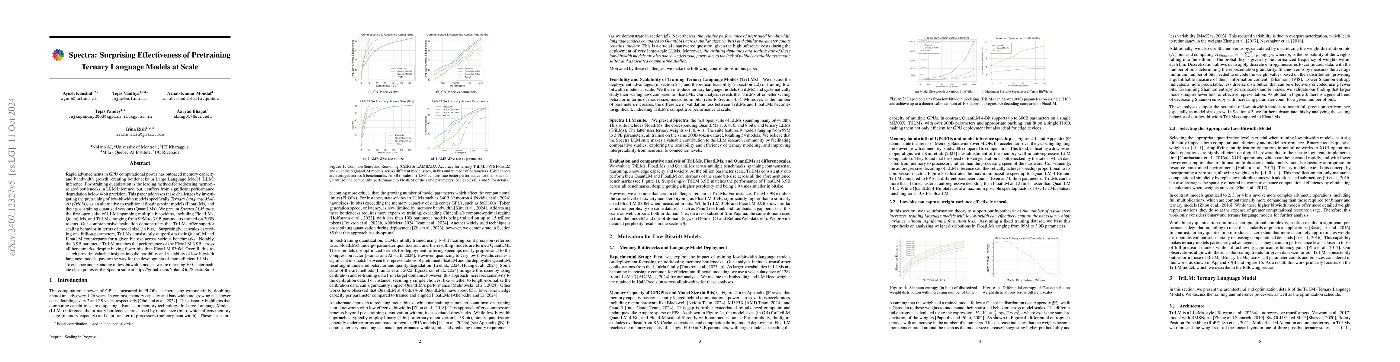 Thumbnail for Spectra: A Comprehensive Study of Ternary, Quantized, and FP16 Language
  Models